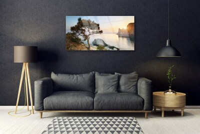 akrylový obraz Jezero Strom Krajina