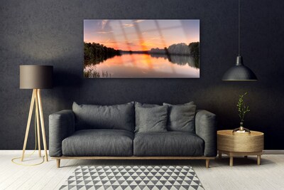 akrylový obraz Jezero Les Krajina