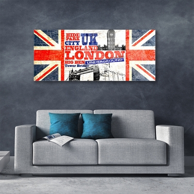 akrylový obraz Londýn Vlajka Umění