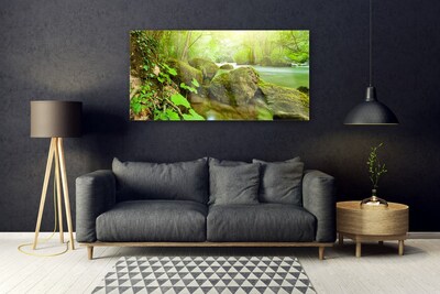 akrylový obraz Jezero Kameny Příroda