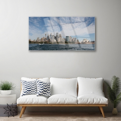 akrylový obraz Město Moře Domy Sydney