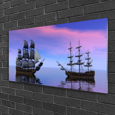 akrylový obraz Lodě Moře Krajina