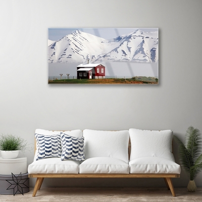 akrylový obraz Hora Dom Krajina