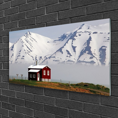 akrylový obraz Hora Dom Krajina