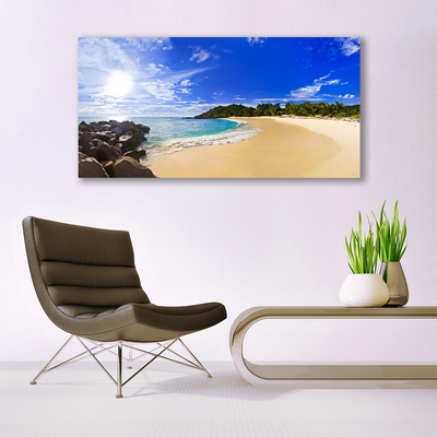 akrylový obraz Slunce Moře Pláž Krajina