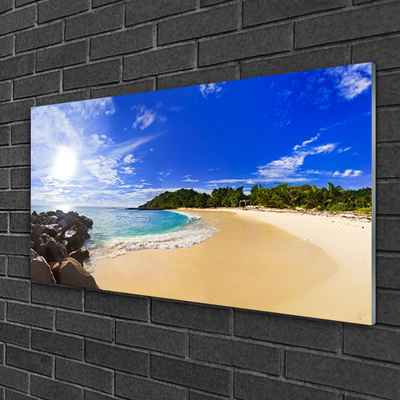 akrylový obraz Slunce Moře Pláž Krajina