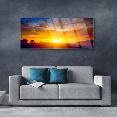 akrylový obraz Slunce Nebe Krajina