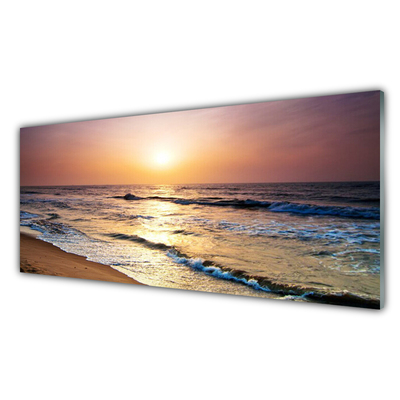 akrylový obraz Moře Pláž Slunce Krajina