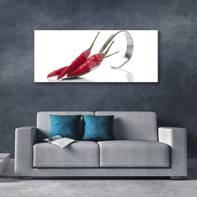 akrylový obraz Chilli Lžíce Kuchyně