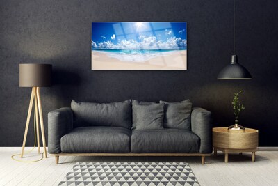 akrylový obraz Pláž Moře Slunce Krajina