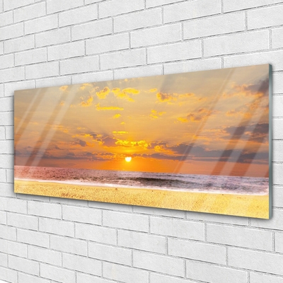 akrylový obraz Moře Pláž Slunce Krajina