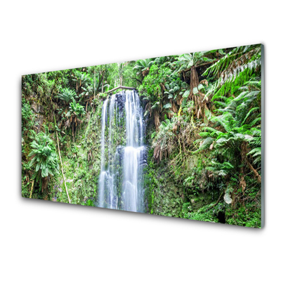 akrylový obraz Vodopád Stromy Příroda