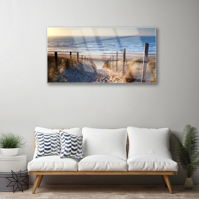 akrylový obraz Pláž Stezka Krajina