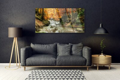 Plexisklo-obraz Vodopád Les Příroda