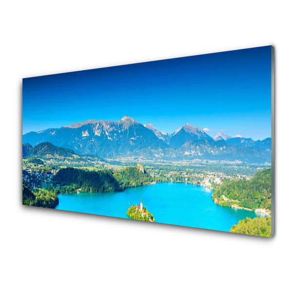Plexisklo-obraz Hora Jezero Krajina