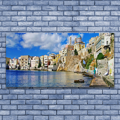 Plexisklo-obraz Město Moře architektura