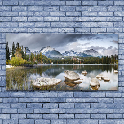 akrylový obraz Jezero Hory Les Krajina