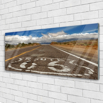 akrylový obraz Cesta na Poušti Dálnice