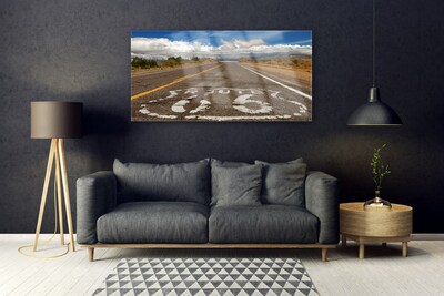 akrylový obraz Cesta na Poušti Dálnice