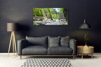 akrylový obraz Dřevěný Most v Lese
