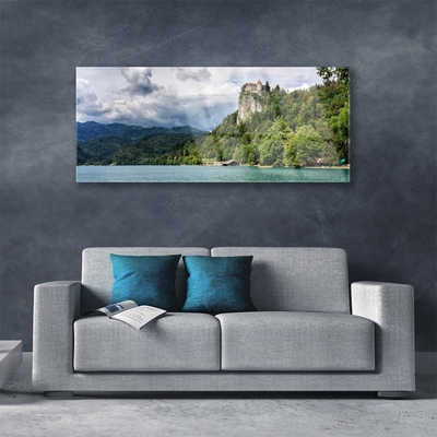 Plexisklo-obraz Zámek v Horách Les Krajina