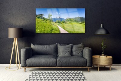 Plexisklo-obraz Hory Louka Stezka Údolí