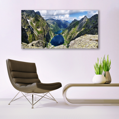 Plexisklo-obraz Hory Údolí Jezera Vrcholy