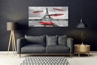 Plexisklo-obraz Eiffelova Věž Paříž Deštník