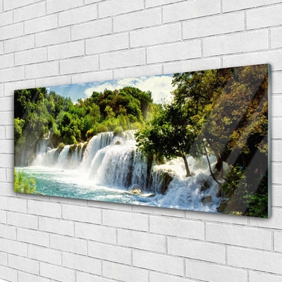 Plexisklo-obraz Vodopád Příroda Les
