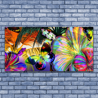 Plexisklo-obraz Abstrakce Motýli Pírka