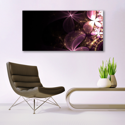 Plexisklo-obraz Abstrakce Květiny Umění