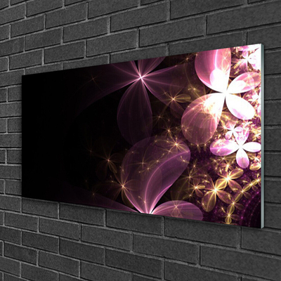 Plexisklo-obraz Abstrakce Květiny Umění
