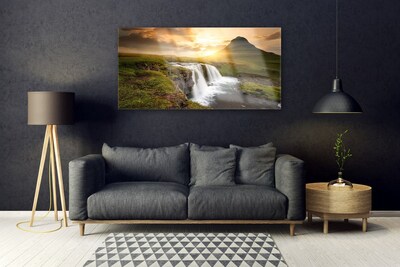 Plexisklo-obraz Hory Vodopád Příroda