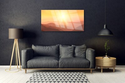 Plexisklo-obraz Slunce Hory Krajina