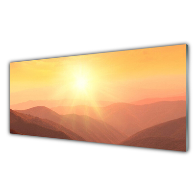 Plexisklo-obraz Slunce Hory Krajina