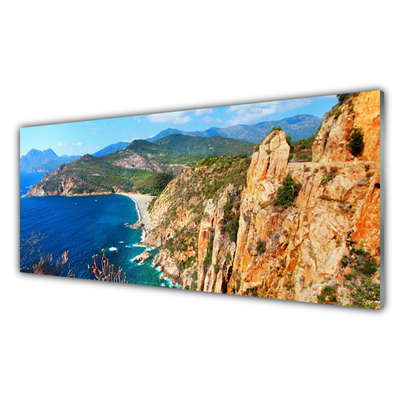 Plexisklo-obraz Útes Pobřeží Moře Hory