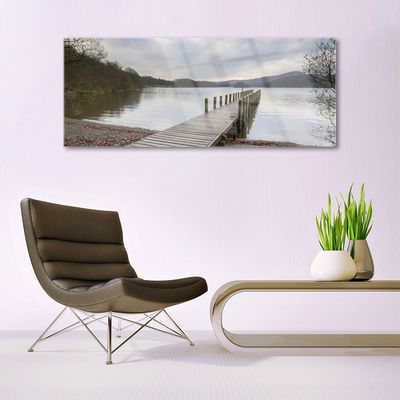 Plexisklo-obraz Jezero Architektura Most