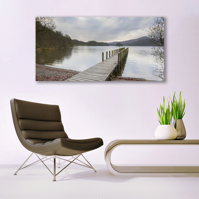 Plexisklo-obraz Jezero Architektura Most