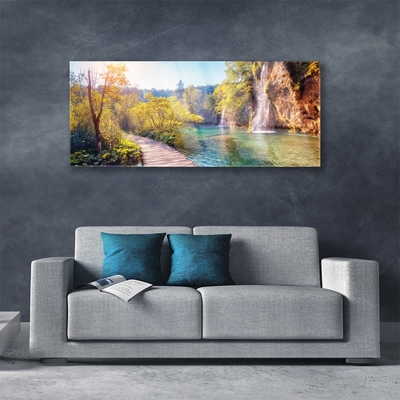 Plexisklo-obraz Jezero Krajina Vodopád