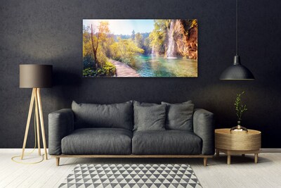 Plexisklo-obraz Jezero Krajina Vodopád