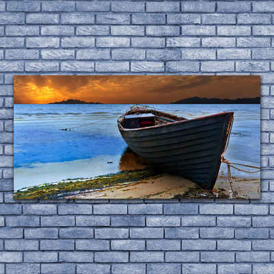 Plexisklo-obraz Loď Moře Pobřeží Pláž