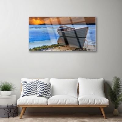 Plexisklo-obraz Loď Moře Pobřeží Pláž
