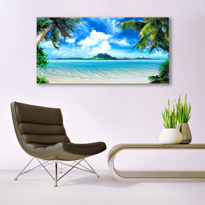 Plexisklo-obraz Palmy Moře Tropický Ostrov