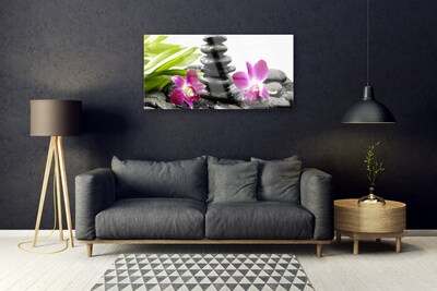 Plexisklo-obraz Kameny Zen Lázně Orchidej