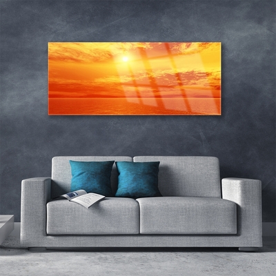 Plexisklo-obraz Slunce Moře Krajina