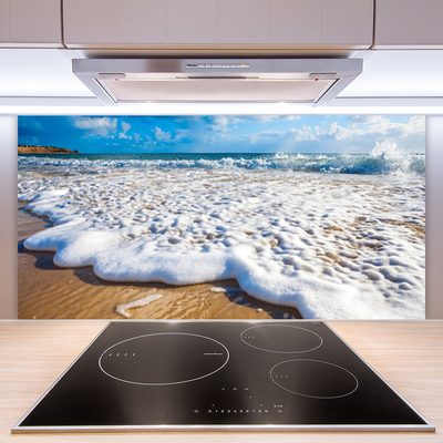 Kuchyňský skleněný panel Pláž Moře Pisek Příroda