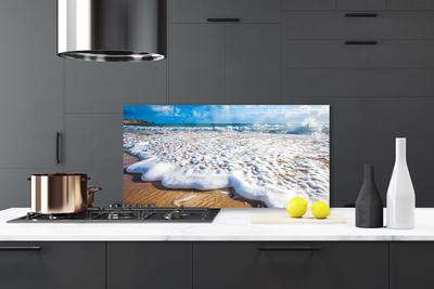 Kuchyňský skleněný panel Pláž Moře Pisek Příroda