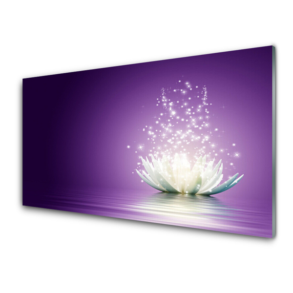 Kuchyňský skleněný panel Květ Lotosu