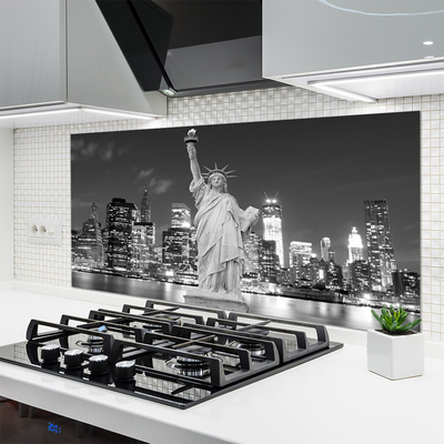 Kuchyňský skleněný panel Socha Svobody New York
