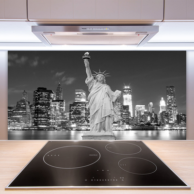 Kuchyňský skleněný panel Socha Svobody New York